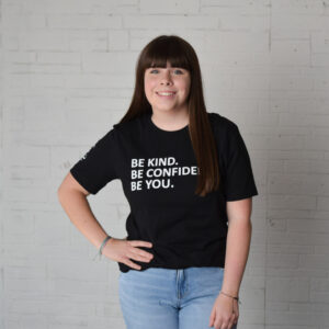 Short sleeve "Be kind, be confident, be you" shirt black